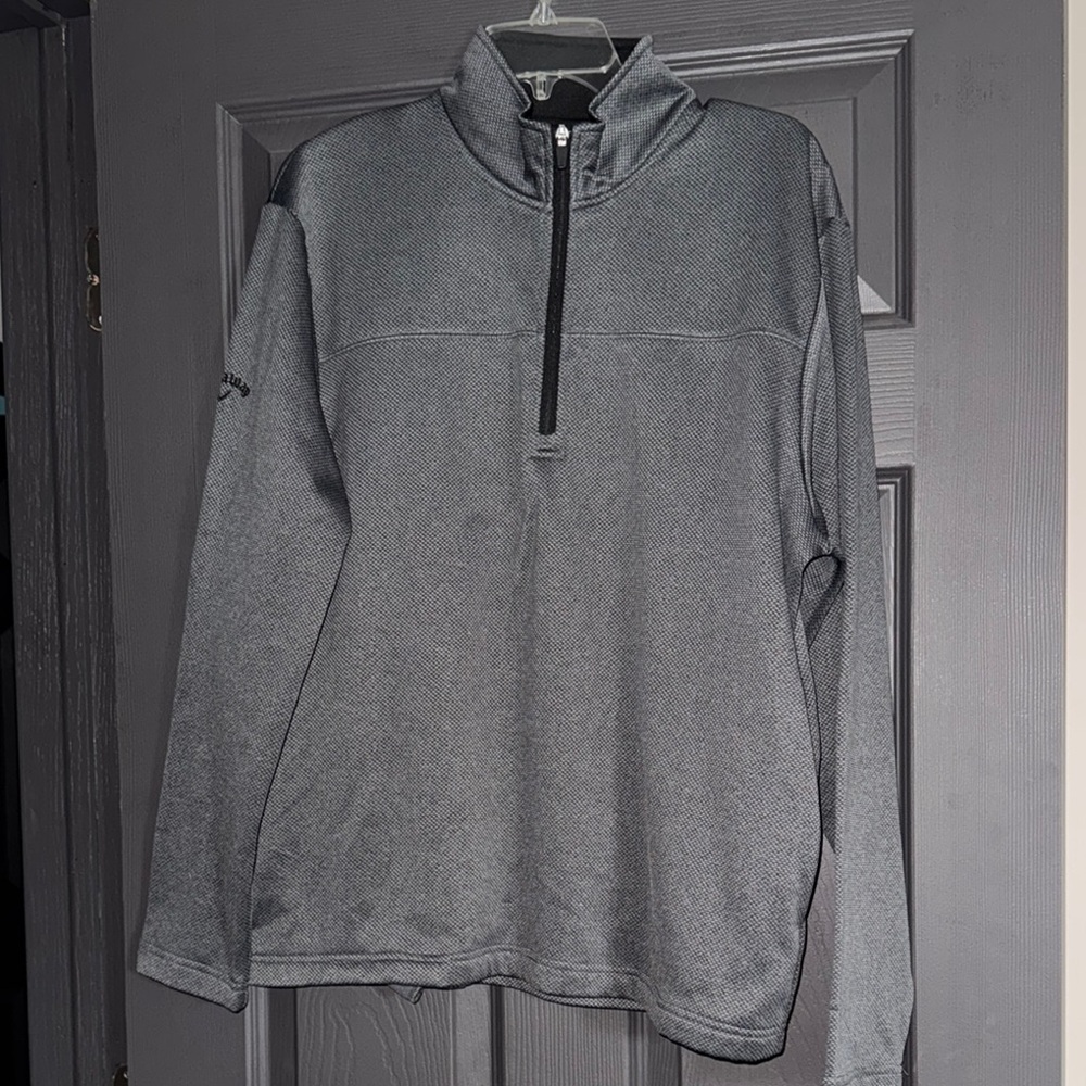Callaway Gray Zip Up Sweater Classic Design